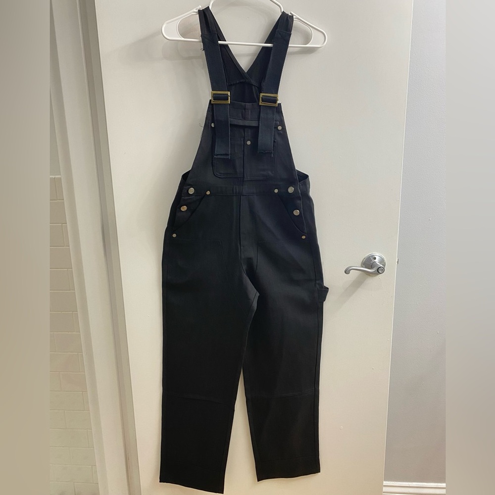 Black Denim Overalls